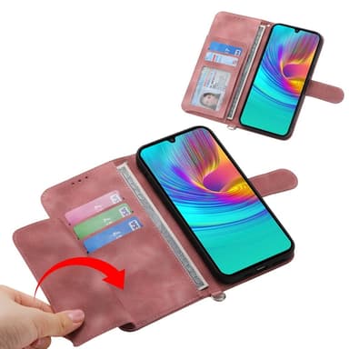 Till Samsung Galaxy A16 5G / A16 4G Fodral med Blommönster Plånboksfodral - Rosa