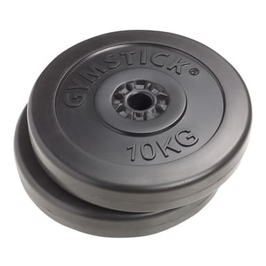 Gymstick Vinyl Plates - 2 X 10kg, Viktskivor gummerade