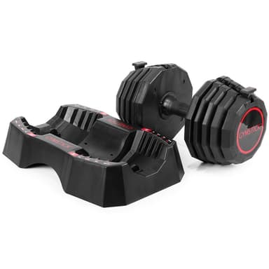 Gymstick Quick-Lock Dumbbell 4,5 - 22,5 kg (Single), Justerbar Hantel