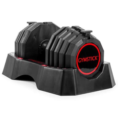 Gymstick Quick-Lock Dumbbell 4,5 - 22,5 kg (Single), Justerbar Hantel