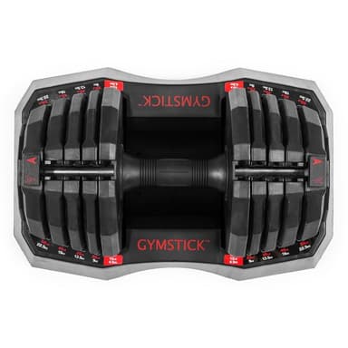 Gymstick Quick-Lock Dumbbell 4,5 - 22,5 kg (Single), Justerbar Hantel