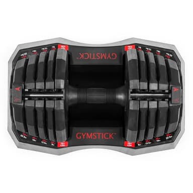 Gymstick Quick-Lock Dumbbell 4,5 - 22,5 kg (Single), Justerbar Hantel