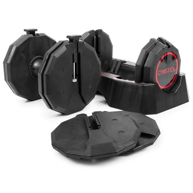 Gymstick Quick-Lock Dumbbell 4,5 - 22,5 kg (Single), Justerbar Hantel