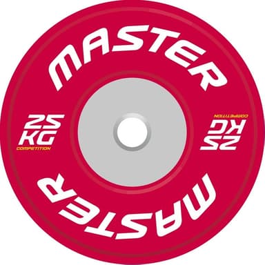 Master Fitness Competition Plate, Viktskivor bumper 25 kg