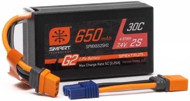 2s  650mAh - 30C - Spektrum LiPo HC G2 IC2