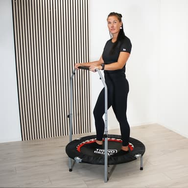 Hopfällbar studsmatta med handtag 102 cm