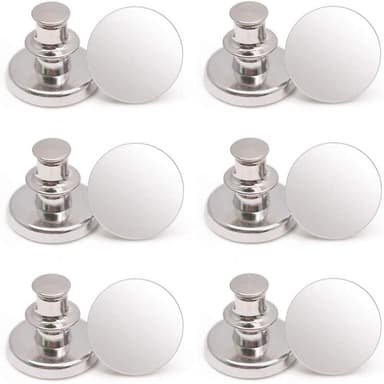 Jeansknappar / Sy-fria byxknappar Silver 10-pack