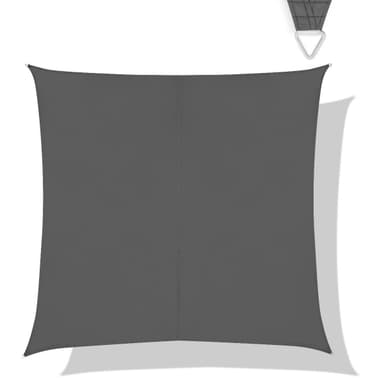 VONROC Solsegel kvadrat – Premium – 360x360cm | Grå
