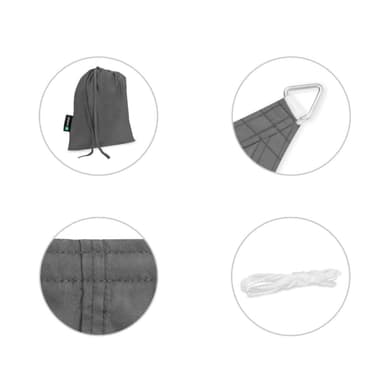 VONROC Solsegel kvadrat – Premium – 360x360cm | Grå