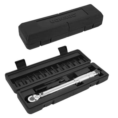 VONROC Momentnyckel ¼” – 265mm – 5-25Nm | Inkl. set med bits - 12st