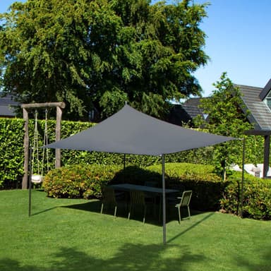 VONROC Solsegel kvadrat – Premium – 360x360cm | Grå
