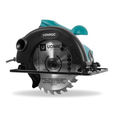 VONROC Cirkelsåg 1200W – 185mm | Inkl. Parallellguide och 24T sågblad