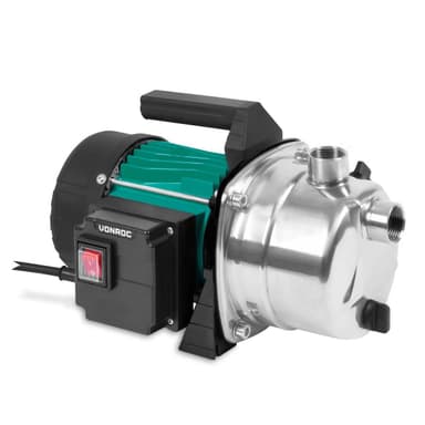 VONROC Trädgårdspump / vattenpump – 1000W – 3500 l/h