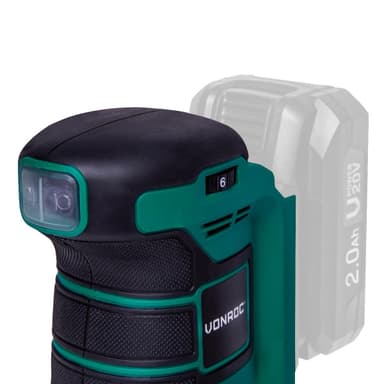VONROC Excentrisk slipmaskin 20V | Exkl. Batteri och laddare