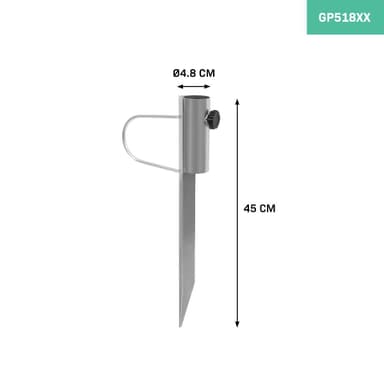 VONROC Parasollhållare – Sandankare – 45cm | För stolpdiameter upp till 38mm