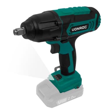 VONROC Batteridriven mutterdragare 20V – 4 inställningar: 100/200/300/400Nm – Inkl. 4 hylsor | Exkl. batteri och snabbladdare