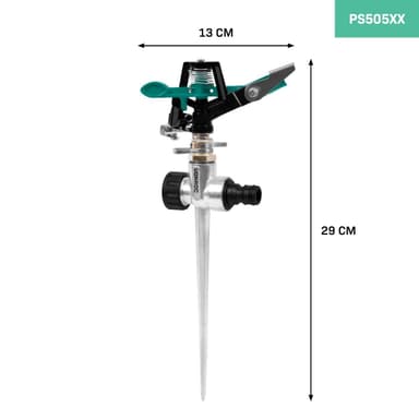 VONROC Metall pulserande sprinkler – sektor och roterande trädgårdssprinkler | Max. 450m2