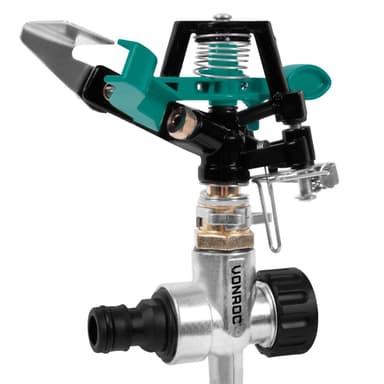 VONROC Metall pulserande sprinkler – sektor och roterande trädgårdssprinkler | Max. 450m2