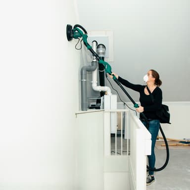 VONROC Teleskopisk vägg och takslip 1050V – 225MM| Inkl. Dammuppsamlarpåse