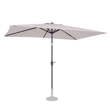 VONROC Premium parasoll Rapallo 200x300cm - Inkl. parasollöverdrag - rektangulärt parasoll - Tiltbart - UV-beständig duk - Beige