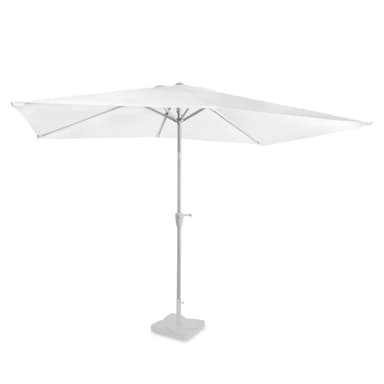 VONROC Premium parasoll Rapallo 200x300cm - Inkl. parasollöverdrag - rektangulärt parasoll - Tiltbart - UV-beständig duk - Vit