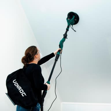 VONROC Teleskopisk vägg och takslip 1050V – 225MM| Inkl. Dammuppsamlarpåse