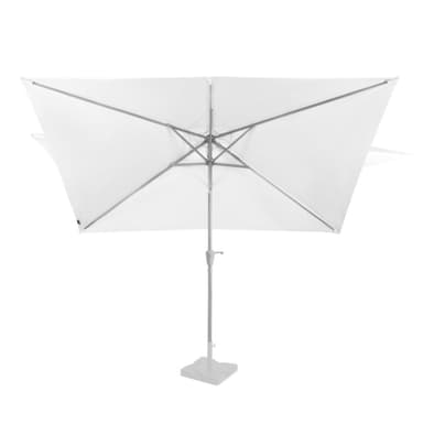 VONROC Premium parasoll Rapallo 200x300cm - Inkl. parasollöverdrag - rektangulärt parasoll - Tiltbart - UV-beständig duk - Vit