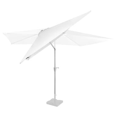 VONROC Premium parasoll Rapallo 200x300cm - Inkl. parasollöverdrag - rektangulärt parasoll - Tiltbart - UV-beständig duk - Vit