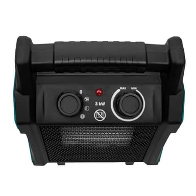 VONROC Elektrisk värmefläkt – 2000W/3000W – Keramisk