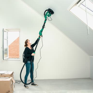 VONROC Teleskopisk vägg och takslip 1050V – 225MM| Inkl. Dammuppsamlarpåse