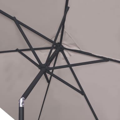 VONROC Premium parasoll Rapallo 200x300cm - Inkl. parasollöverdrag - rektangulärt parasoll - Tiltbart - UV-beständig duk - Beige
