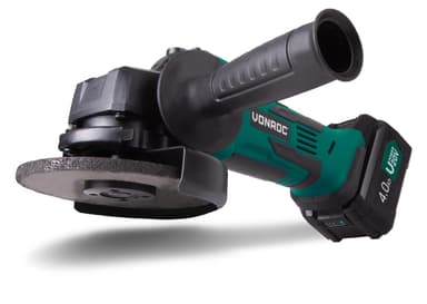 VONROC Vinkelslip 20V - 115mm | Inkl. 4.0Ah batteri och snabbladdare