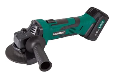 VONROC Vinkelslip 20V - 115mm | Inkl. 4.0Ah batteri och snabbladdare
