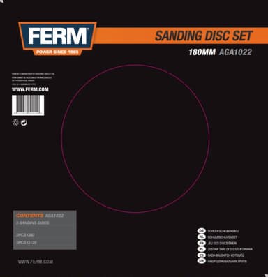 FERM slipskiva, 5-delad, 180 mm