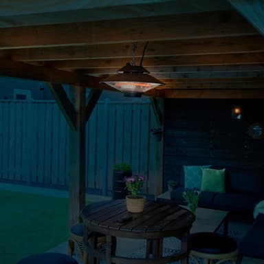 VONROC Värmare Albano 1500W – med fjärrkontroll | Svart