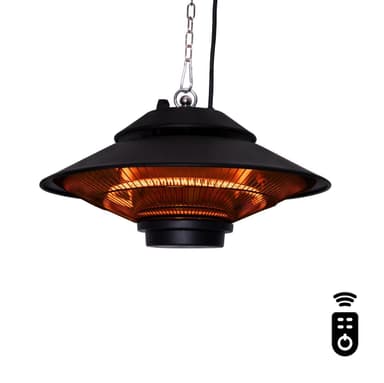VONROC Värmare Albano 1500W – med fjärrkontroll | Svart
