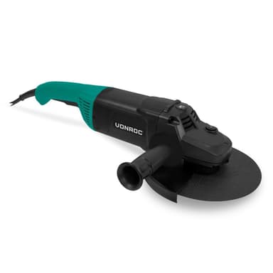 VONROC PRO Vinkelslip 2600W - Ø230mm – mjukstart | Inkl. sidohandtag