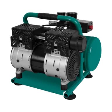 VONROC PRO Tyst luftkompressor – 57,5 dB | 6L – oljefri – 750W – Grön