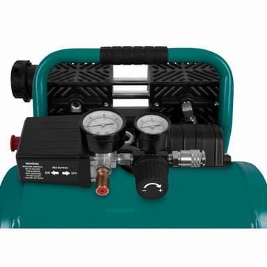 VONROC PRO Tyst luftkompressor – 57,5 dB | 6L – oljefri – 750W – Grön