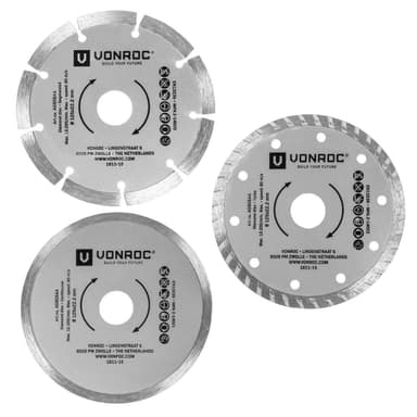 VONROC Diamantskiva 125mm – 3st | Universal