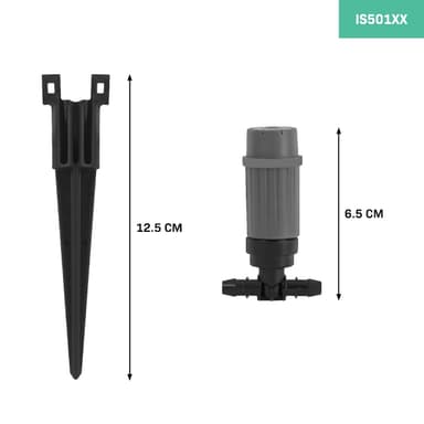 VONROC bevattningssystem - 3 sprinklerlägen: dropp, spray och dimma - modulärt system inkl. 15m slang, 10x droppmunstycke, 10x markspik och universell snabbkoppling