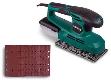 VONROC Planslip 240W | Inkl. dammupptagning och 12 slippapper
