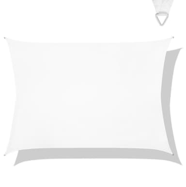 VONROC Solsegel Rektangel – Premium – 400x300cm | Vit