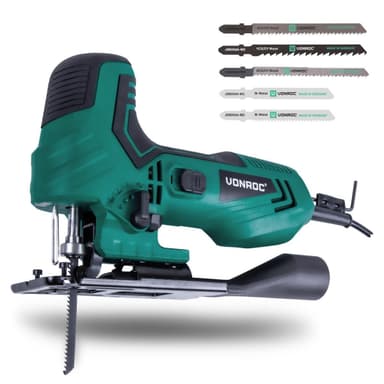 VONROC Sticksåg 550W | Inkl. 5 sågblad