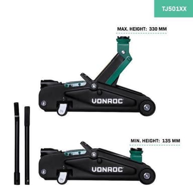 VONROC Domkraft | Max. 2000kg