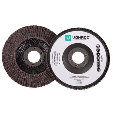 VONROC Lamellslipskiva 115mm – 2st | P40 och P60 – Universal