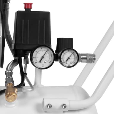 VONROC PRO Tyst luftkompressor – 57,5 dB | 24L – oljefri – 750W – Vit