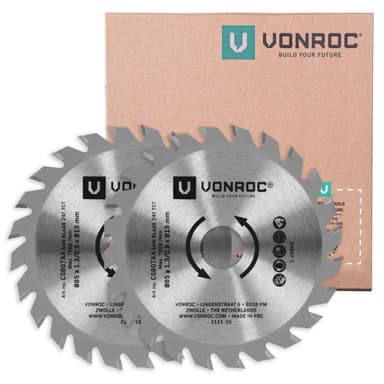 VONROC TCT - sågklinga för kompakta cirkelsågar – 85x15mm | 2st.