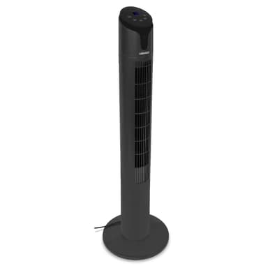 VONROC Lyxig pelarfläkt – 110cm – svart | Inkl. fjärrkontroll
