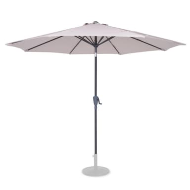 VONROC Premium parasoll Recanati Ø300cm - Inkl. parasollöverdrag - Runt parasoll - Tiltbart - UV-beständig duk - Beige